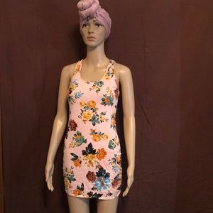 Pink Floral Pencil Dress